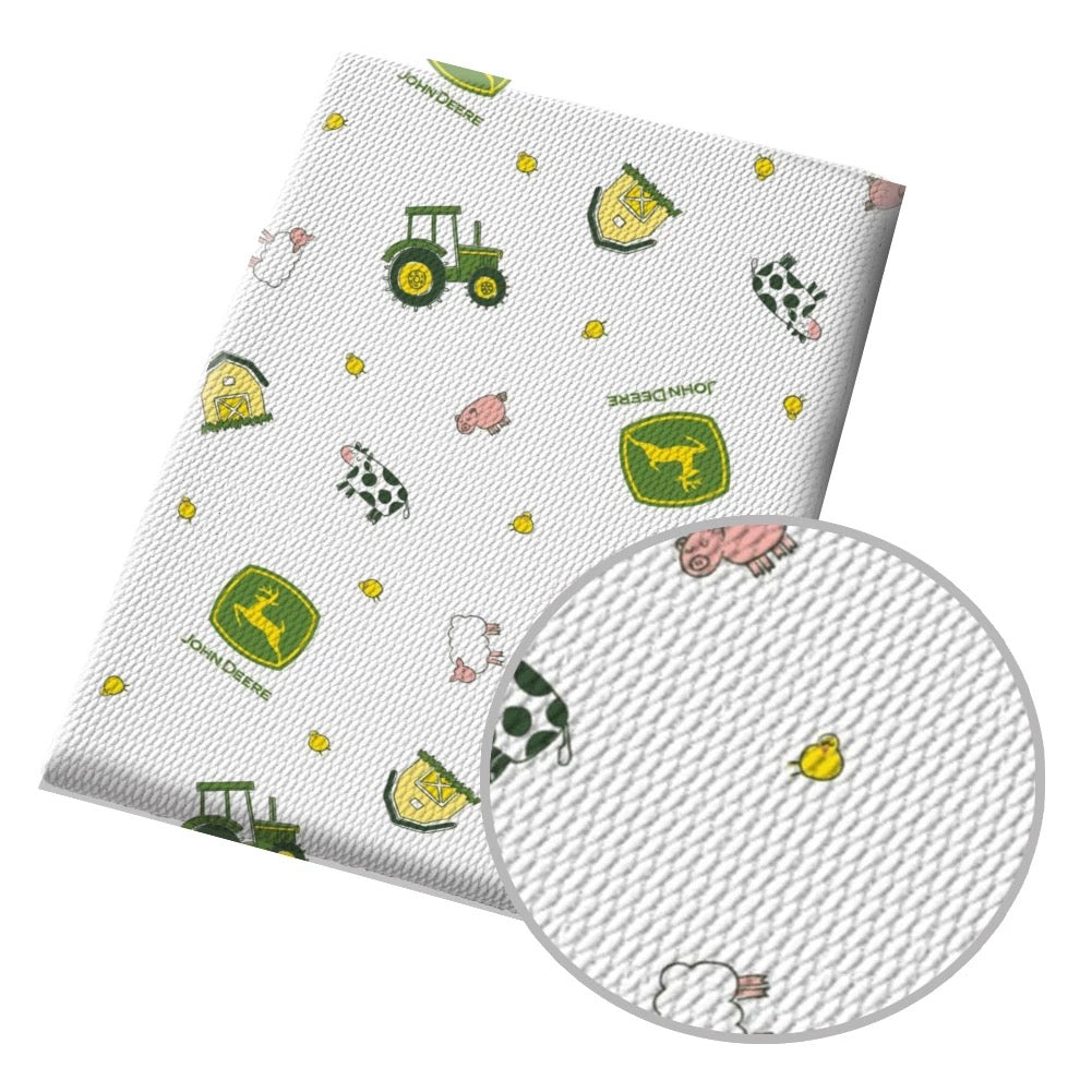 Tractor And Farm Animals Print Leather Roll, Sheets, and Bullet