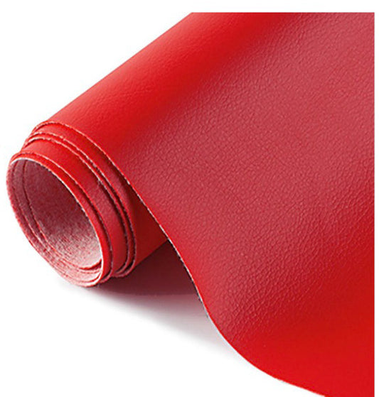 Solid Candy Apple Red Faux Leather Rolls and Yards