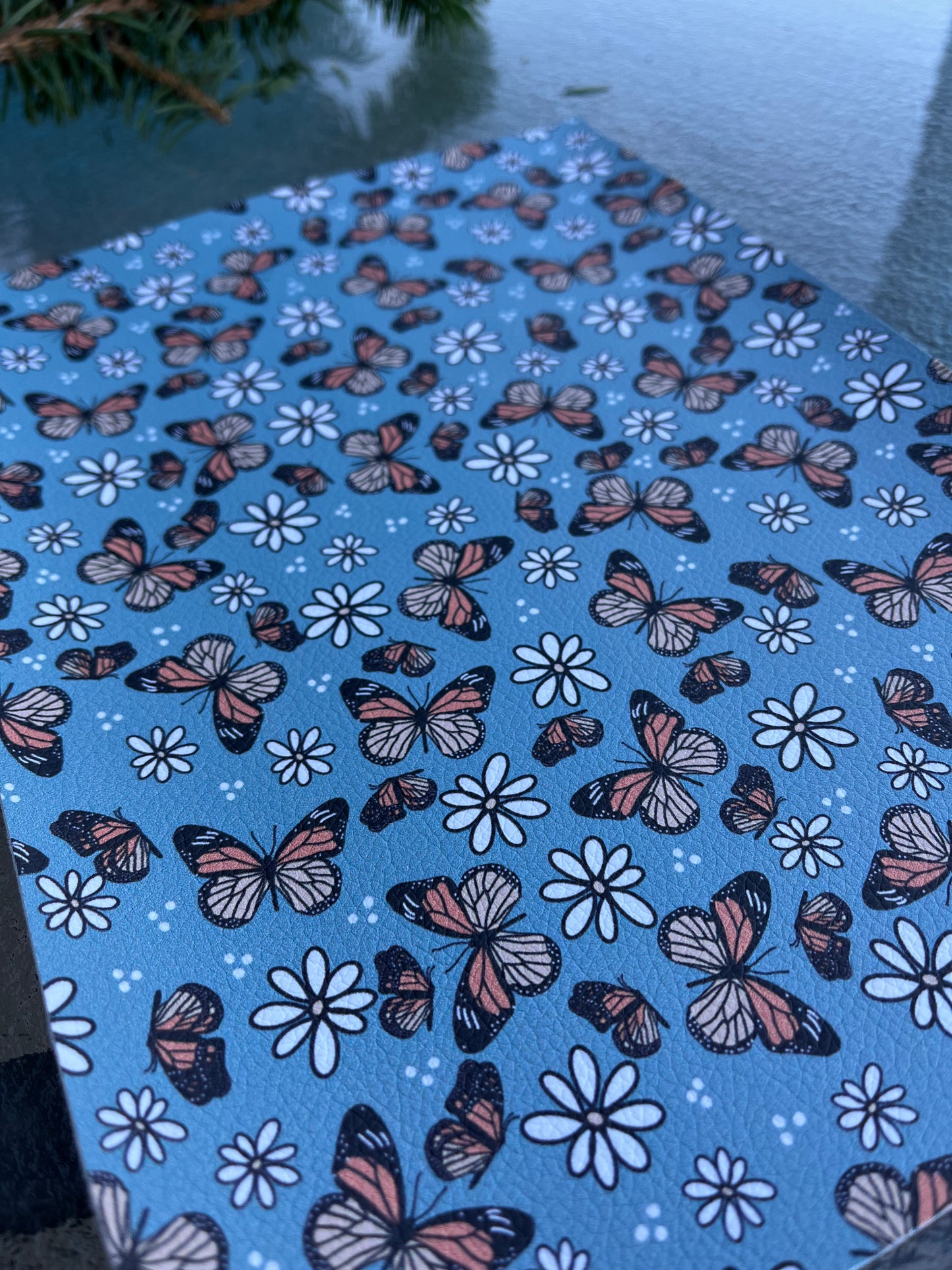 RTS Floral and Butterflies Faux Leather Pebbled Sheets