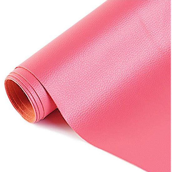 Solid Candy Pink Faux Leather Rolls and Yards