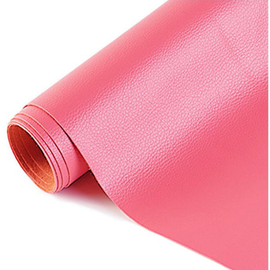 Solid Candy Pink Faux Leather Rolls and Yards