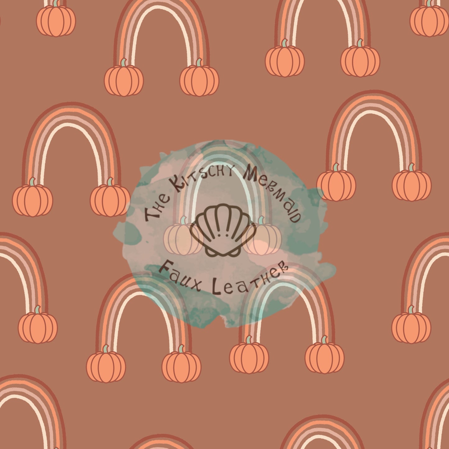 Boho Rainbow Pumpkins Faux Leather Roll, Sheets, and Bullet