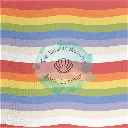 Rainbow Girl Coordinating Stripes 2 Character Faux Leather Roll, Sheets, and Bullet