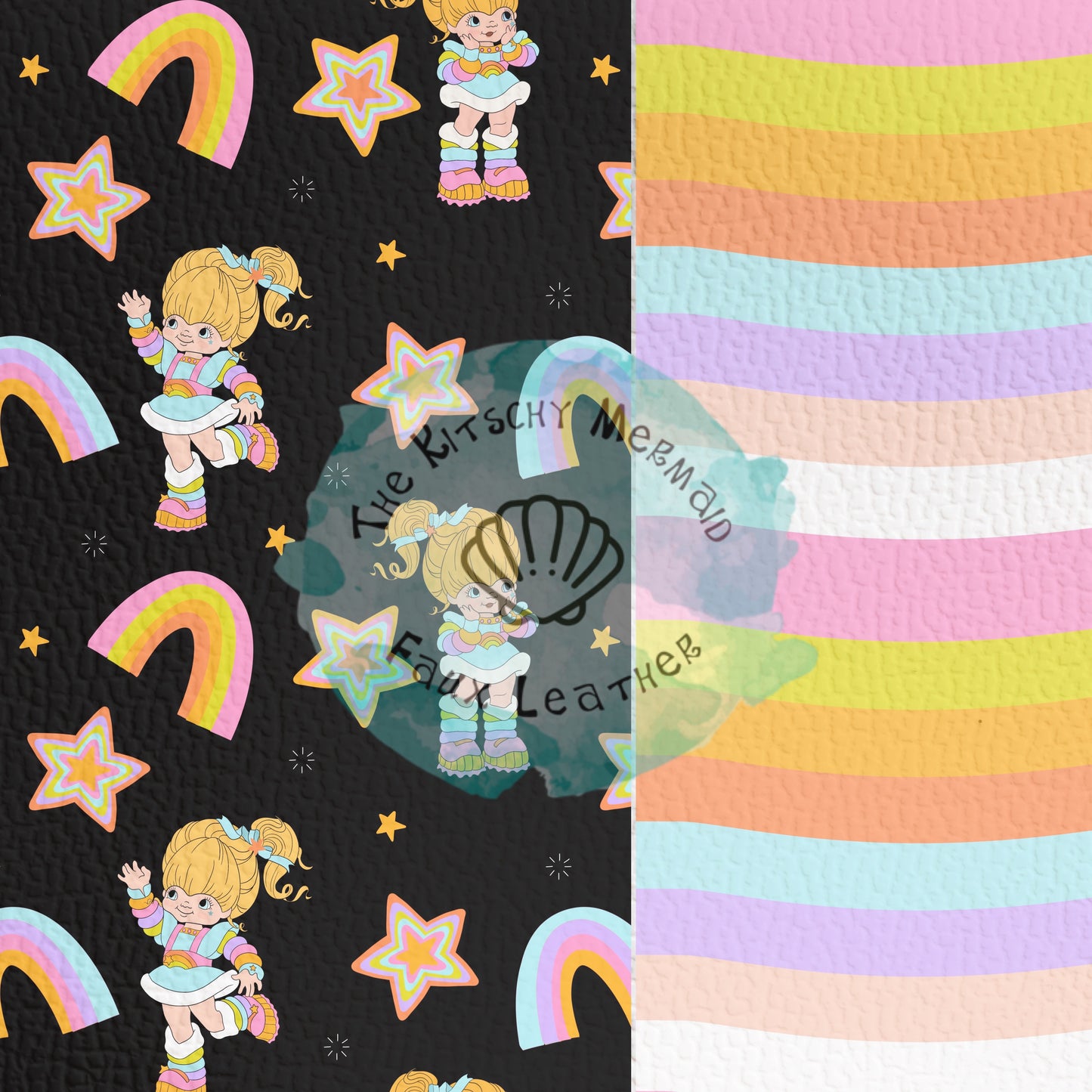 Rainbow Girl Character Faux Leather Roll, Sheets, and Bullet