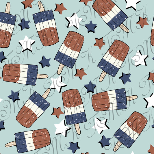 Patriotic Popsicles Faux Leather Roll, Sheets, and Bullet