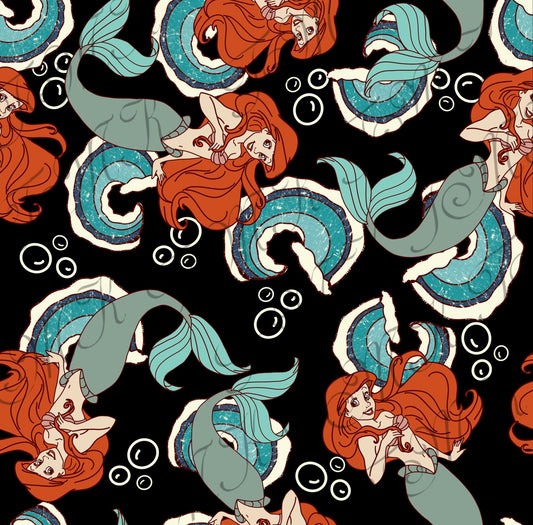 Mermaid Character Faux Leather Roll, Sheets, and Bullet