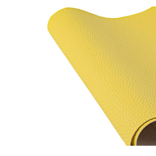 Solid Yellow Faux Leather Rolls and Yards