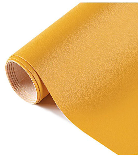 Solid Golden Rod Faux Leather Rolls and Yards