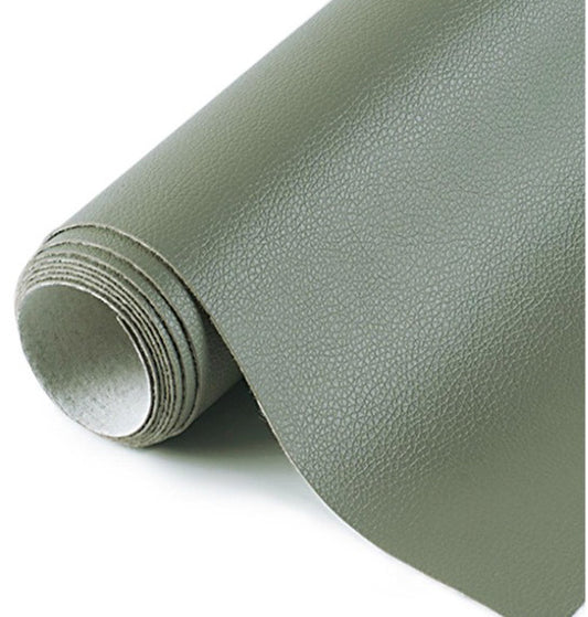 Solid Sage Green Faux Leather Rolls and Yards