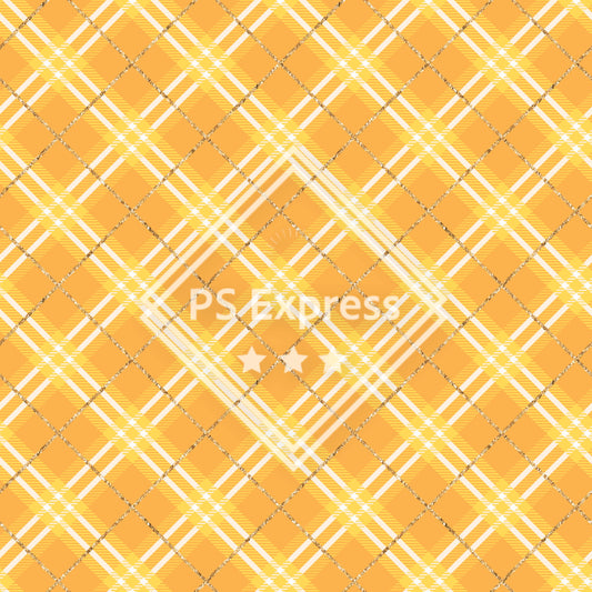 Fall Yellow Plaid Faux Leather Roll, Sheets, and Bullet