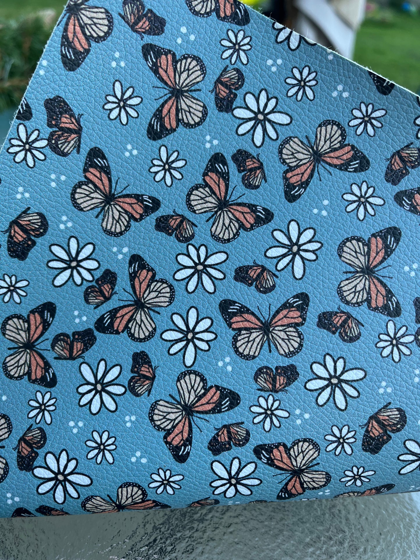 RTS Floral and Butterflies Faux Leather Pebbled Sheets