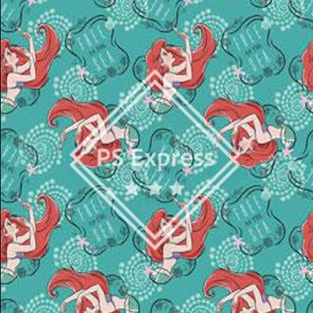 Mermaid with Red Hair Character Faux Leather Roll, Sheets, and Bullet