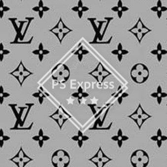 LV Gray and Black Faux Leather Roll, Sheets, and Bullet